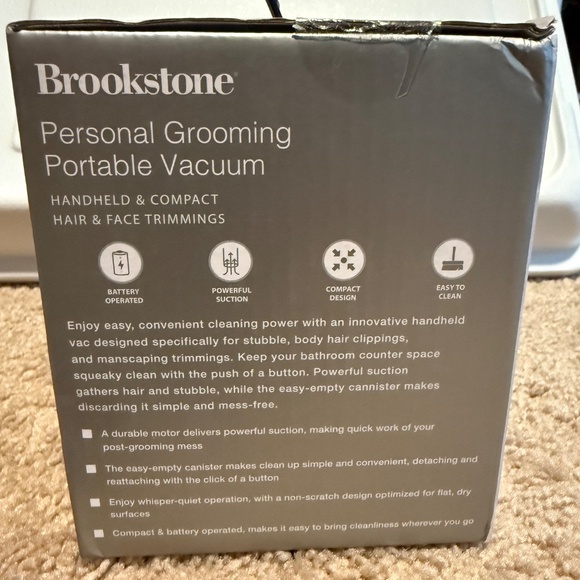 Brand New Brookstone Personal Grooming Portable Vacuum - Picture 4 of 4